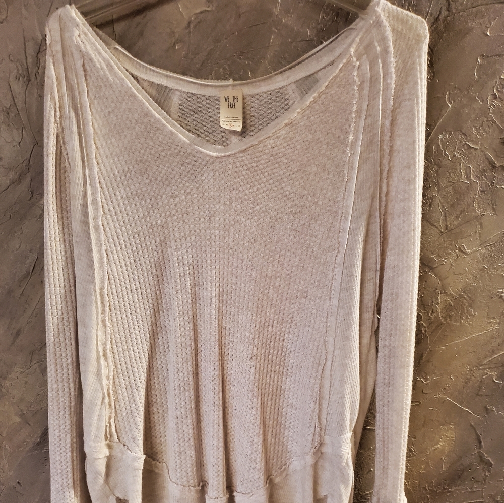 Free people waffle knit top